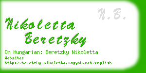 nikoletta beretzky business card